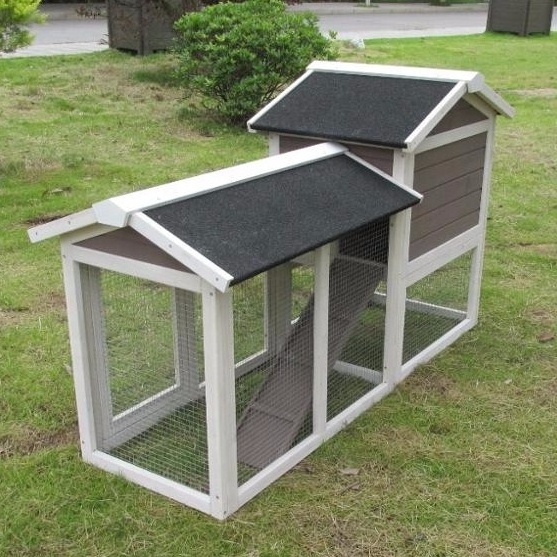 Cheap Wood rabbit hutch design for bunny cages with large run and tray