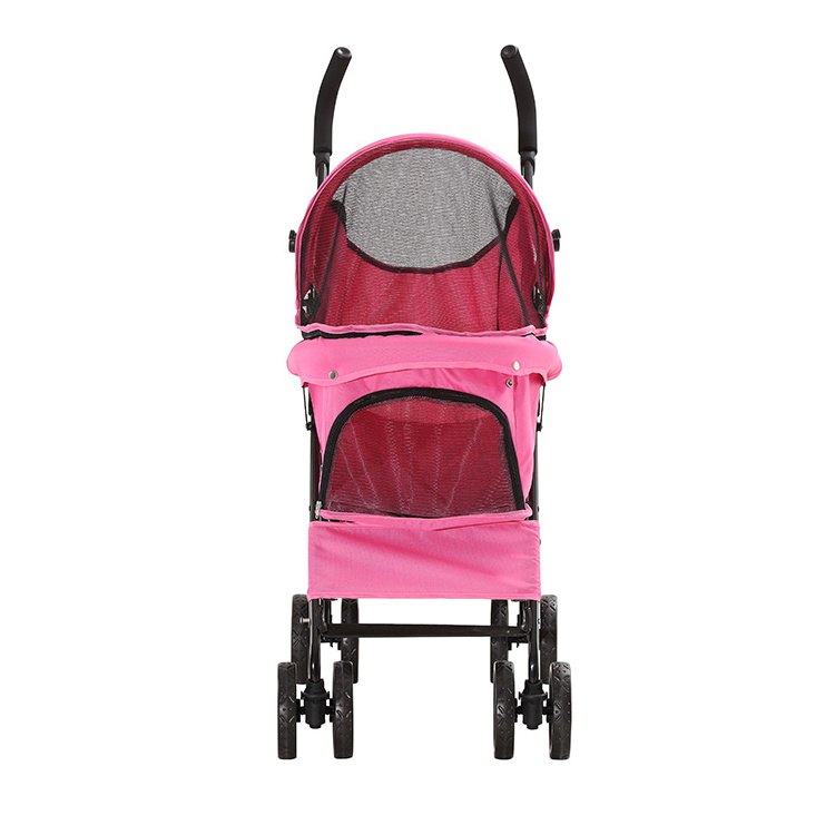 Luxury outdoor folding pet stroller dog trolley travel carrier with large wheels