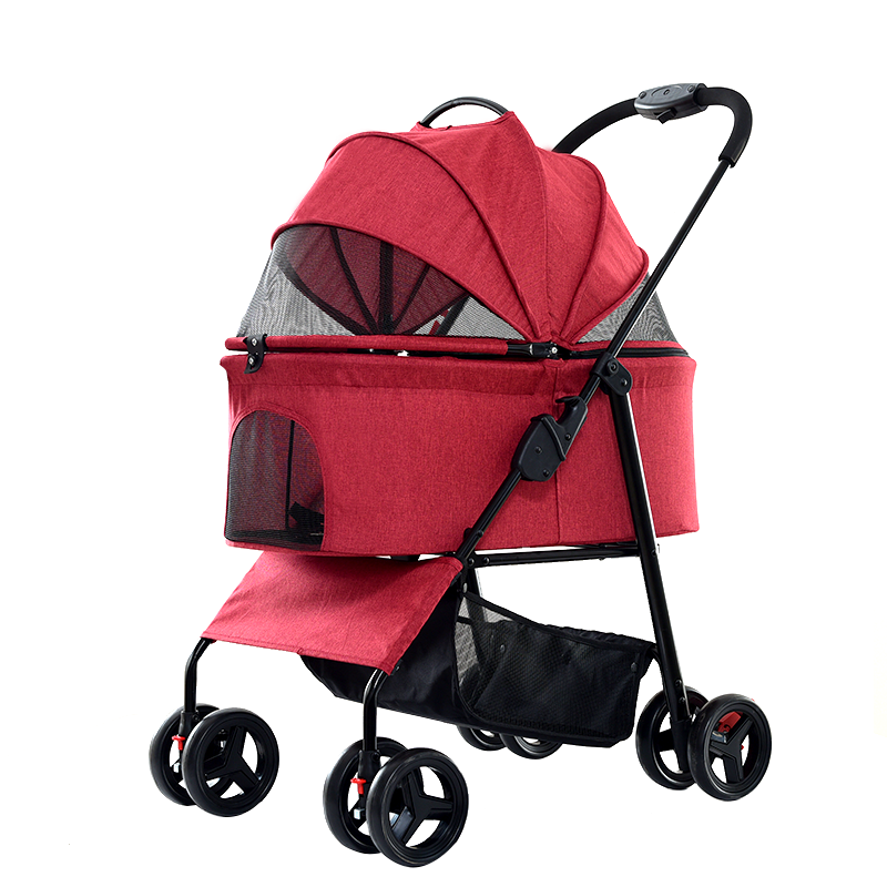 Dog Stroller with Detachable Bassinet Foldable 3 in 1 Multifunction Pet Stroller