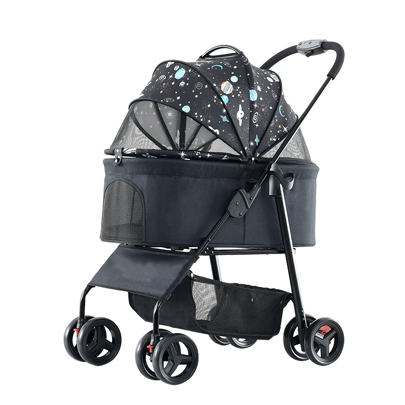 Dog Stroller with Detachable Bassinet Foldable 3 in 1 Multifunction Pet Stroller