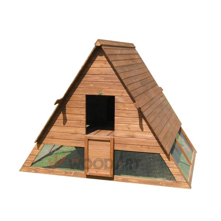 Triangle Wooden Chicken Coop, Elegant hen house for outdoor and farm