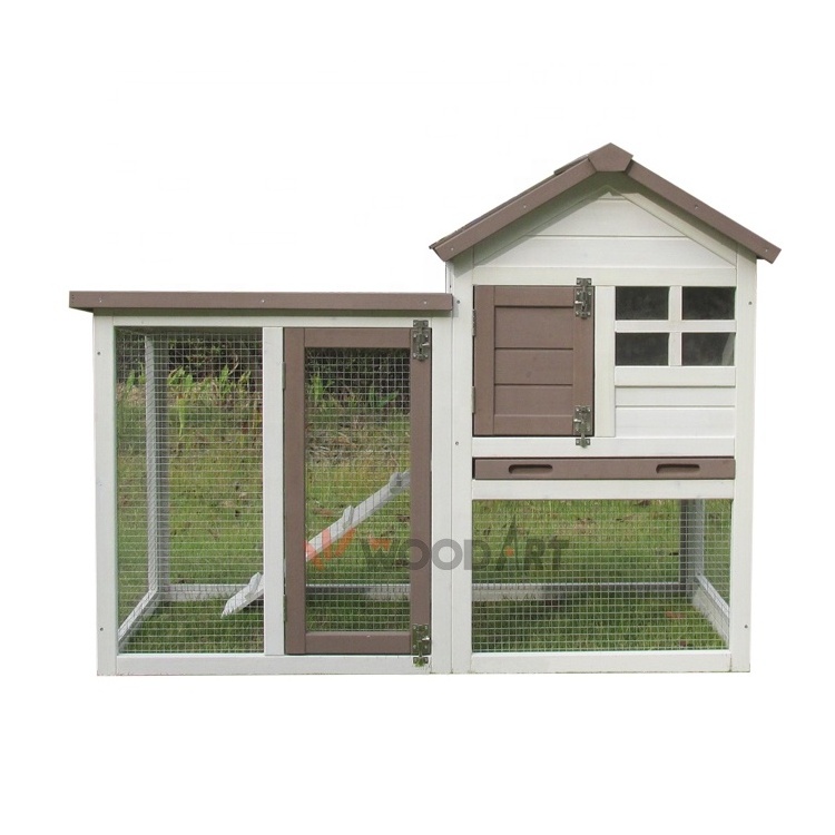 Cheap High quality wooden rabbit huntch bunny house cage with run