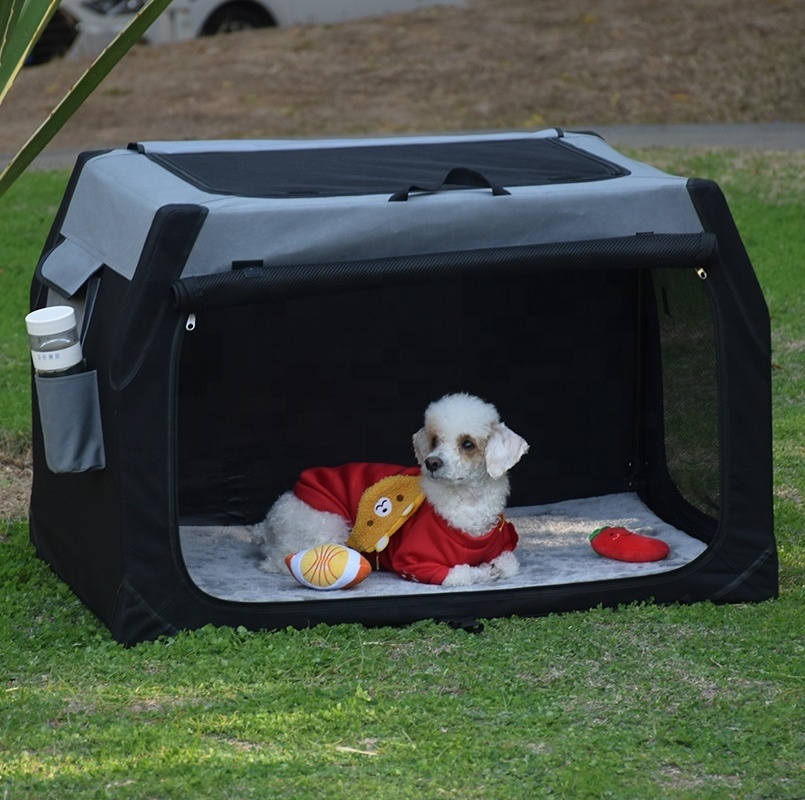 Portable Dog Crate Car Seat Dog Pet Carriers Crates Soft Travel Pet Kennel With Car