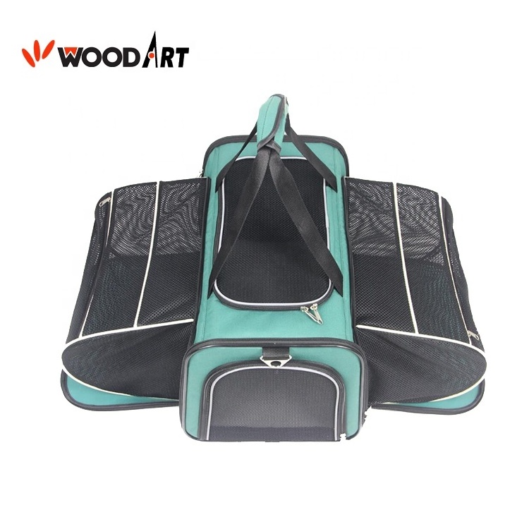 Airline approved Pet Carriers Expandable Pet Carrier Cat Bag Foldable Cage For Cat Dog