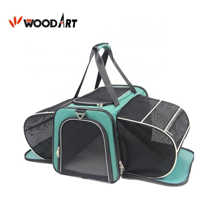 Airline approved Pet Carriers Expandable Pet Carrier Cat Bag Foldable Cage For Cat Dog