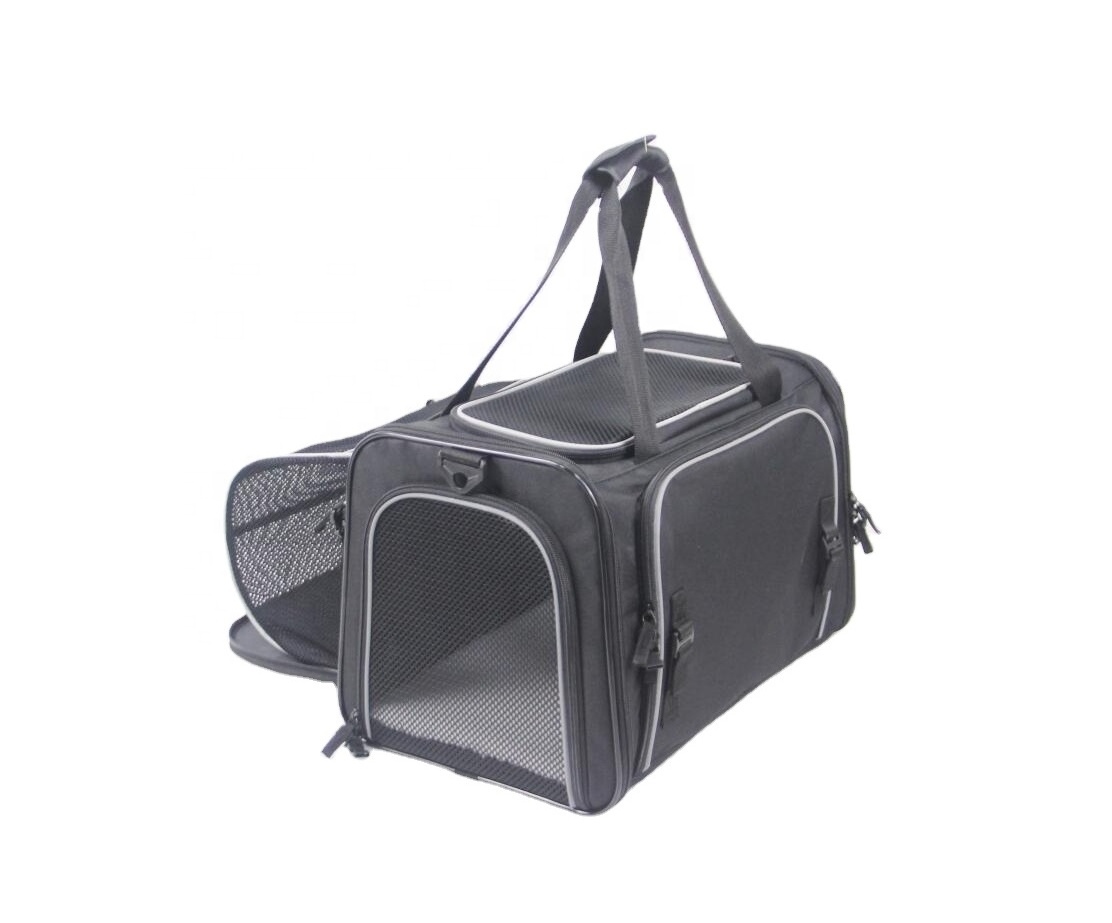 Patent Airline Approved Expandable Pet Carrier Two Side Expansion Bag for Cats and Dogs