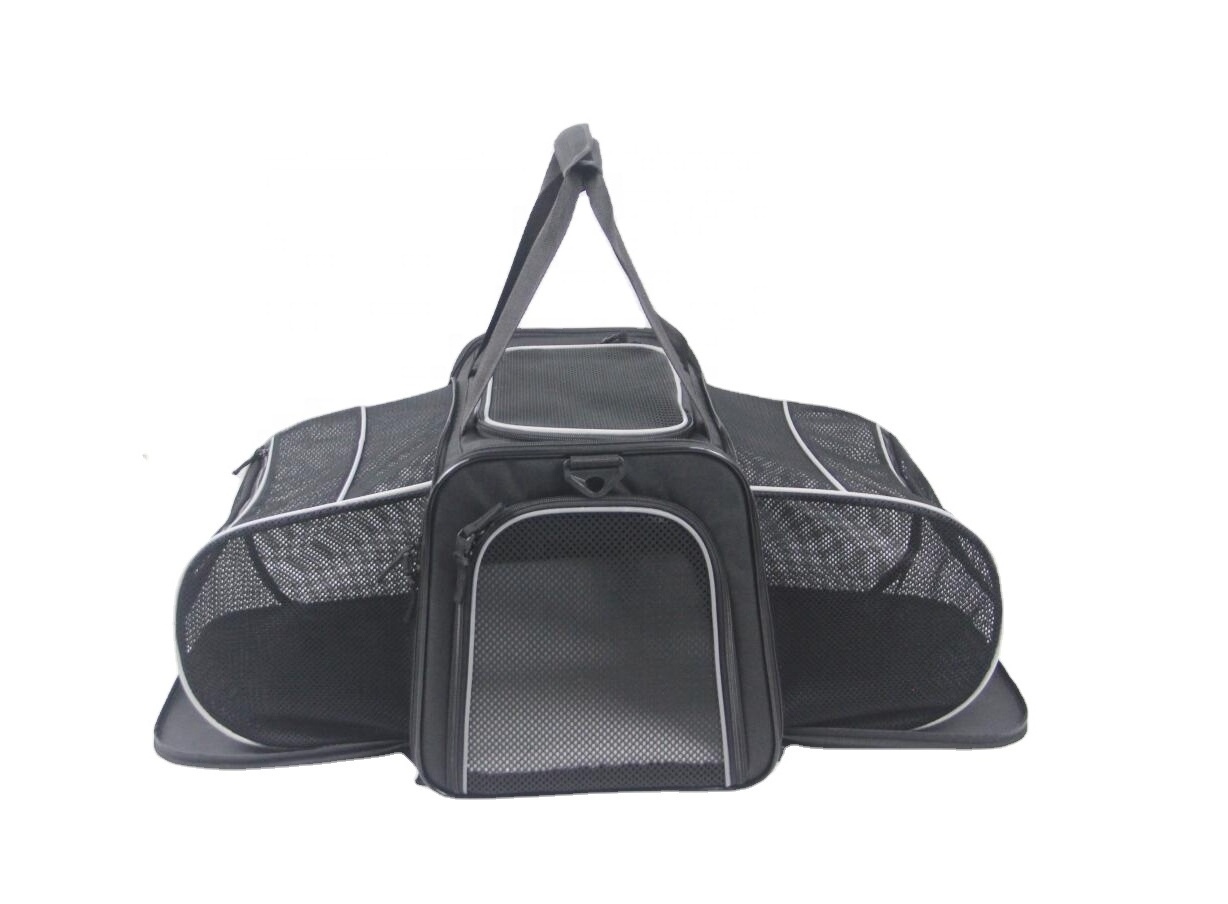 Patent Airline Approved Expandable Pet Carrier Two Side Expansion Bag for Cats and Dogs