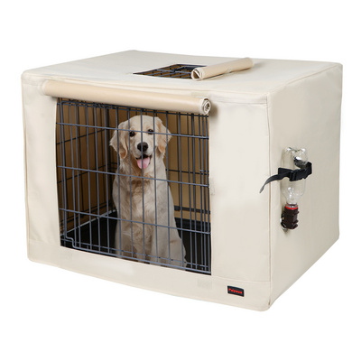 Durable Windproof Pet Kennel Dog Crate Cover for Wire Crate Indoor Outdoor Protection