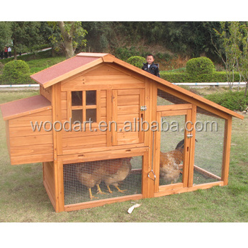 China suppliers wooden chicken coop chicken cages with pull-out tray and large run