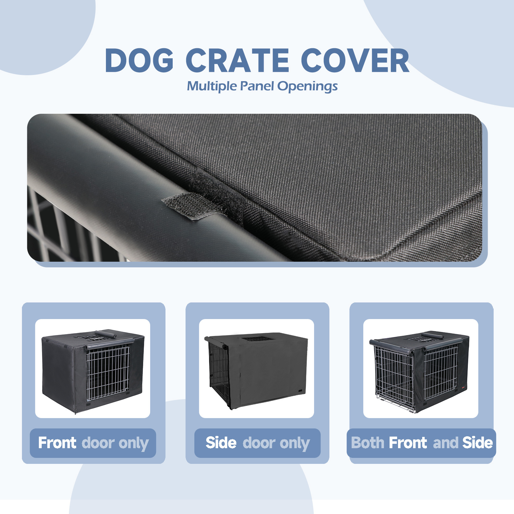 Durable Windproof Pet Kennel Dog Crate Cover for Wire Crate Indoor Outdoor Protection