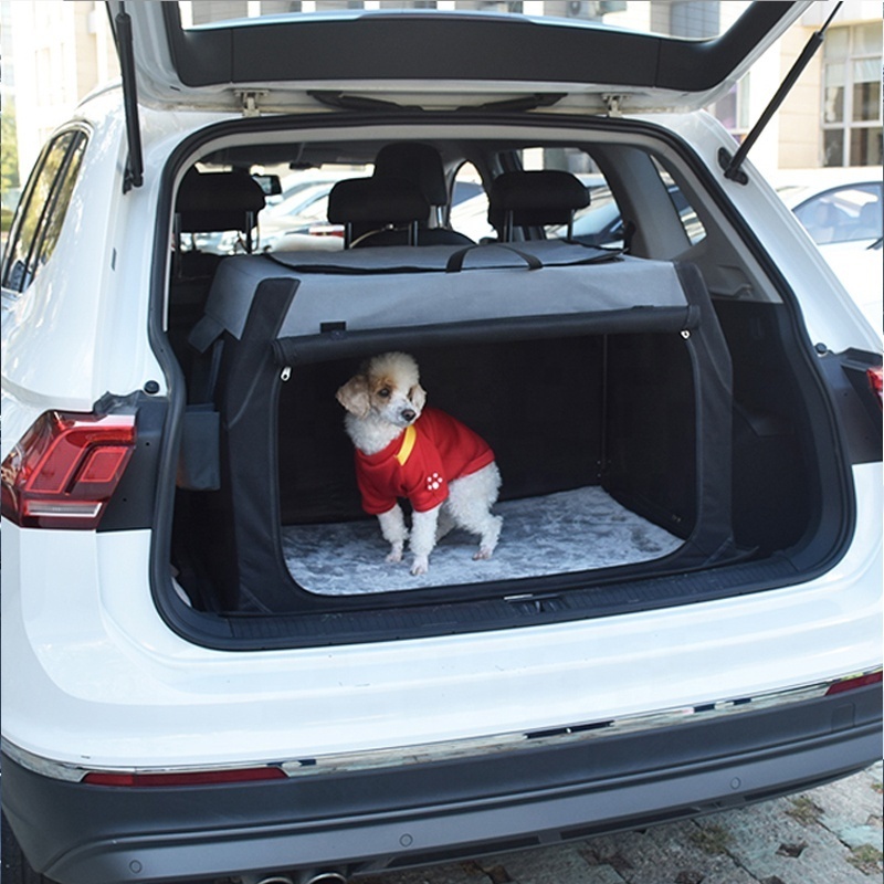 Portable Dog Crate Car Seat Dog Pet Carriers Crates Soft Travel Pet Kennel With Car