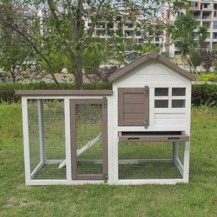 Cheap High quality wooden rabbit huntch bunny house cage with run