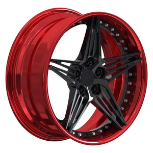 WR473 Factory Price Hot Sale Forged Aluminum Car Wheels Concave Bright Black 5x120 Alloy Rims 18 19 20 Inch