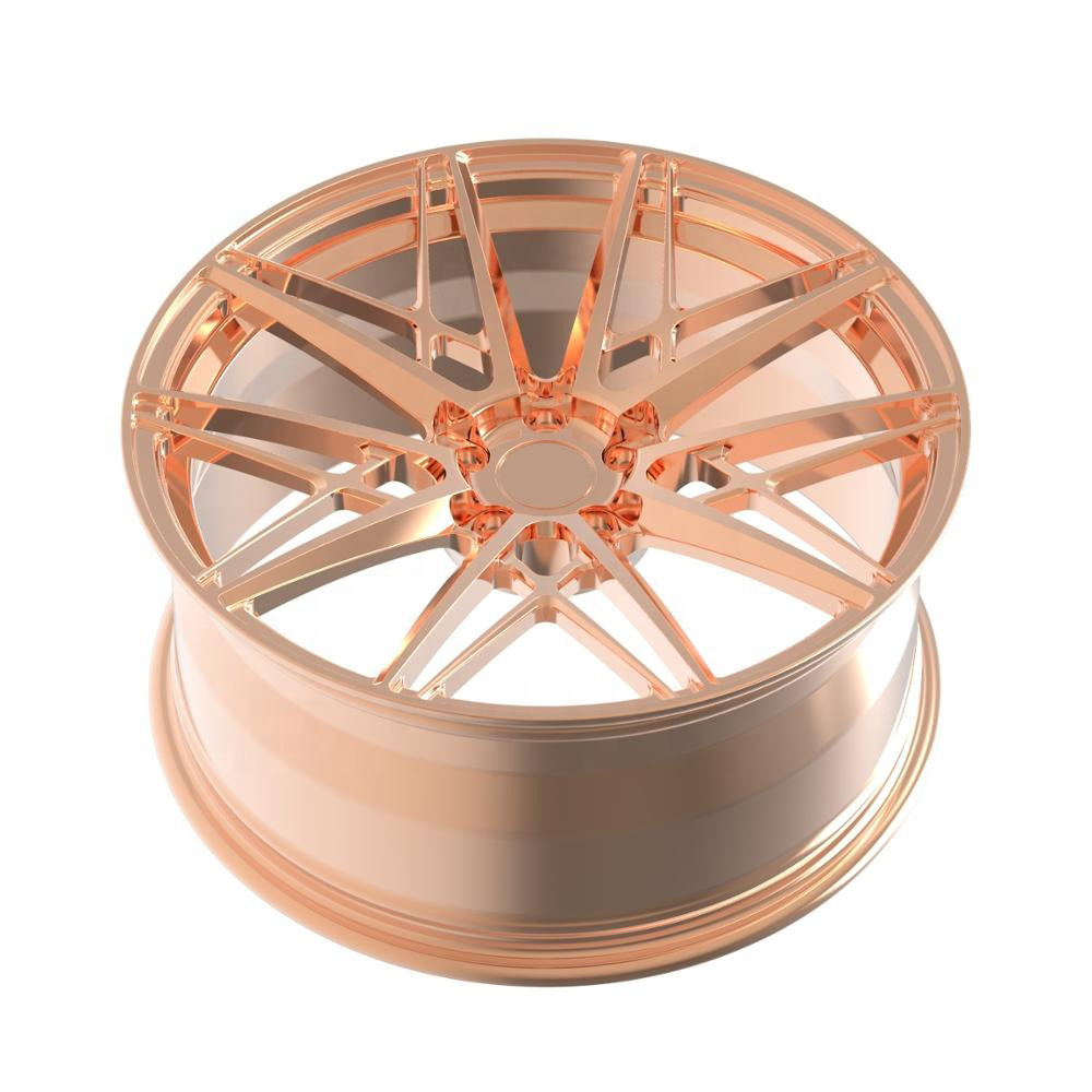 Forged Car Wheel Rim Rose Gold 18 19 20 21 Inch 12,000 Tons Forged Wheels 22inch Custom Polished 98mm-130mm 15mm-50mm CN;JIA