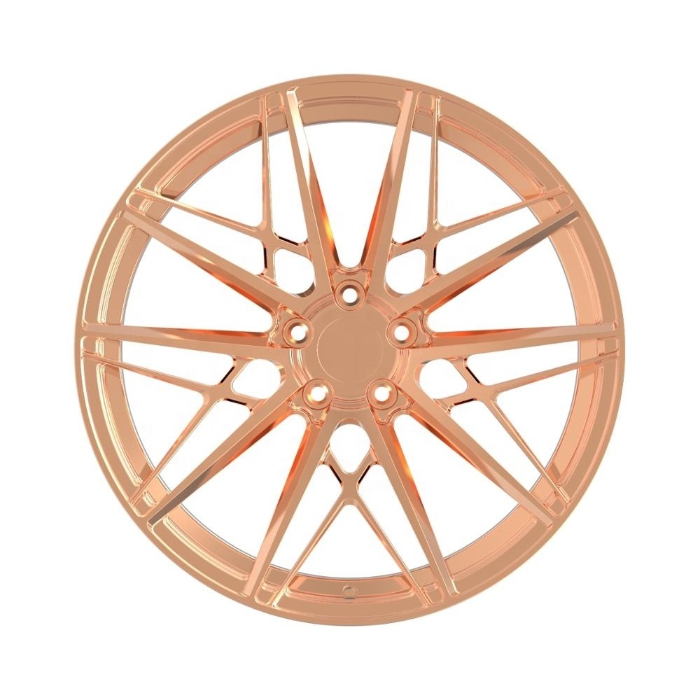 Forged Car Wheel Rim Rose Gold 18 19 20 21 Inch 12,000 Tons Forged Wheels 22inch Custom Polished 98mm-130mm 15mm-50mm CN;JIA