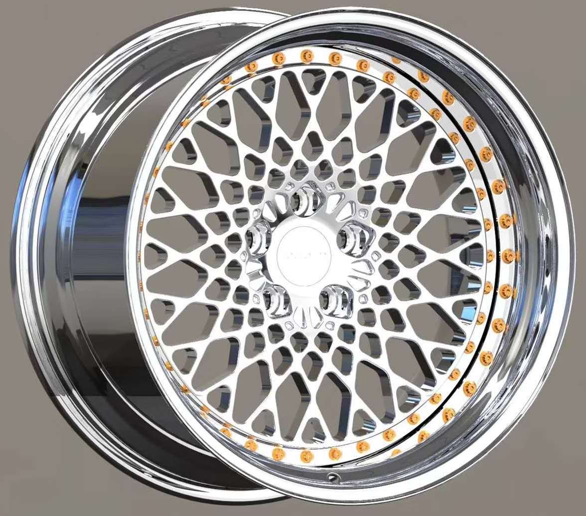 2 Piece 5x114.3 18 19 inch forged chrome wheels rims