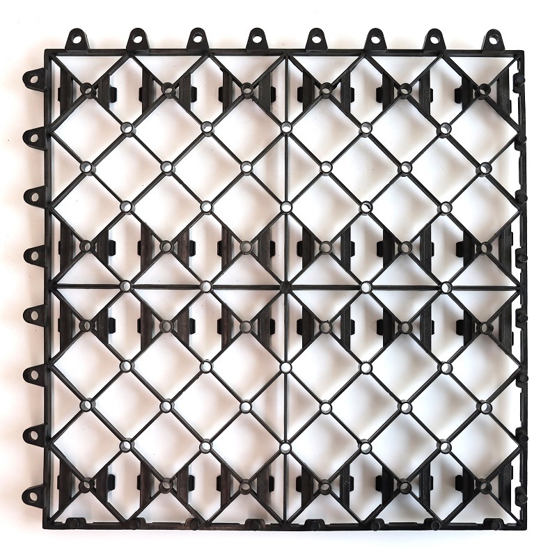 Wholesale Snap in easy click lock recycled plastic grid interlocking paving base for composite wood plastic wpc deck tiles