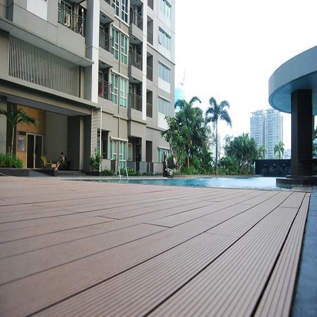 WPC extruded wood and plastic composite waterproof outdoor 150*25 mm durable terrace decking floor