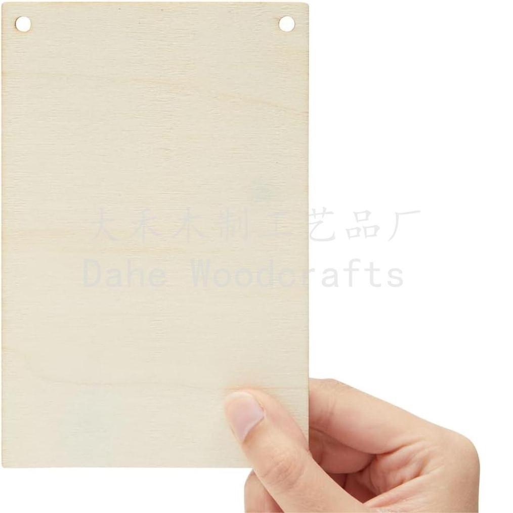 Wholesales Unfinished Wood Cutouts Blanks Wooden Sign Plaques with Jute String for DIY Crafts Party Banners