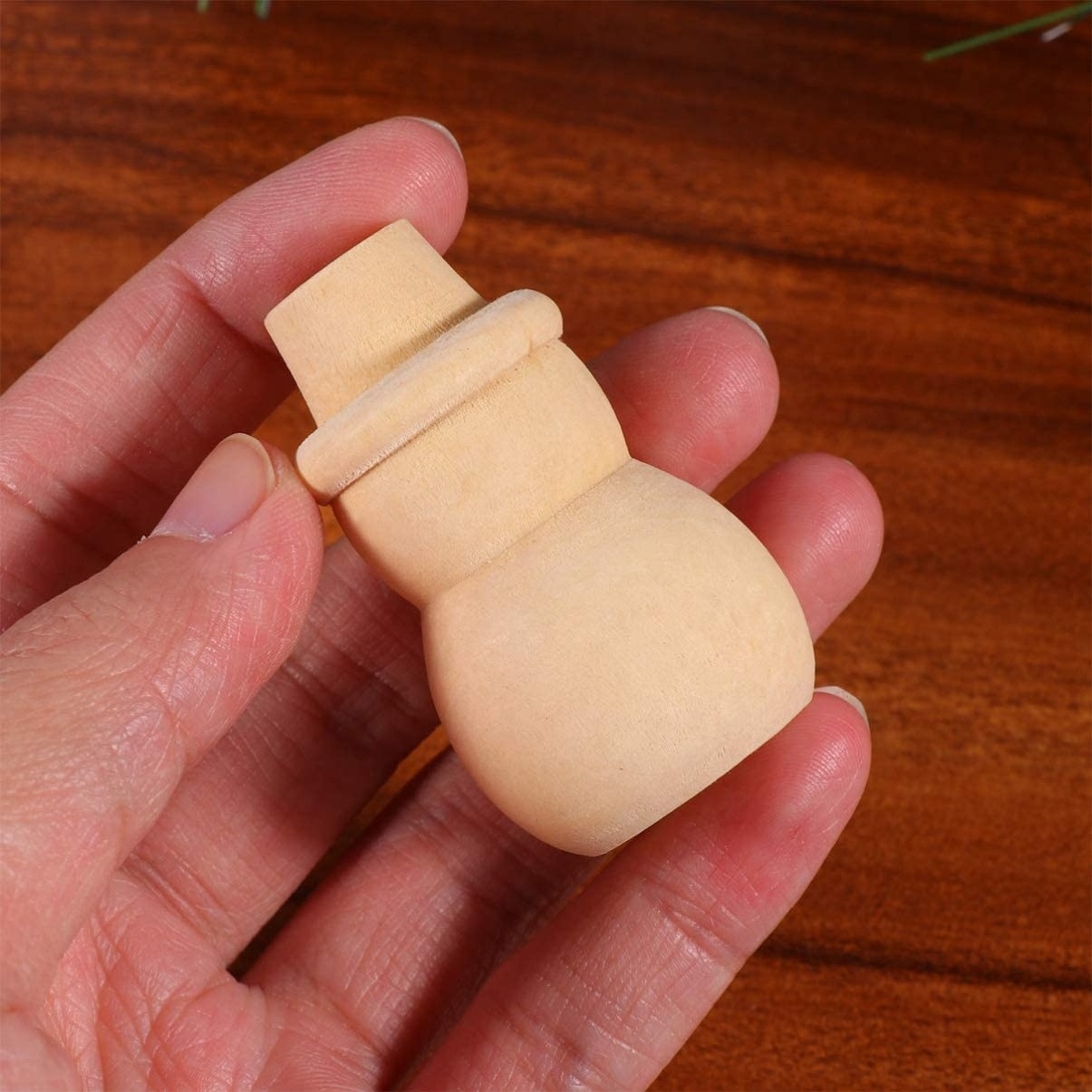 Wooden Peg Dolls Unpainted Christmas Tree Ornament DIY Unfinished Wood Xmas Tree for Arts and Craft Kid Graffiti Drawing Toy