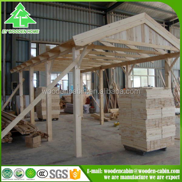 Manufacturer directly supply prefab wooden carport/solar carport