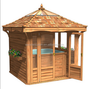 Latest design the house shape outdoor modern gazebo wooden / outdoor gazebo in China