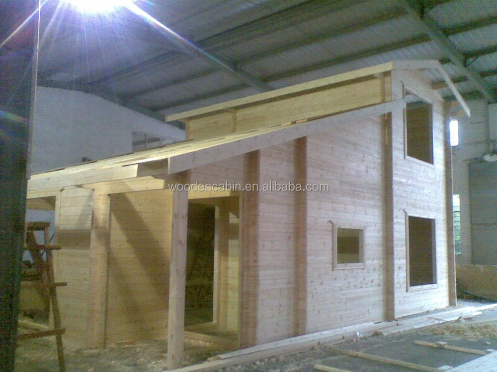 Wooden House/Fast prefabricated lovely small cabin shipping container house villa