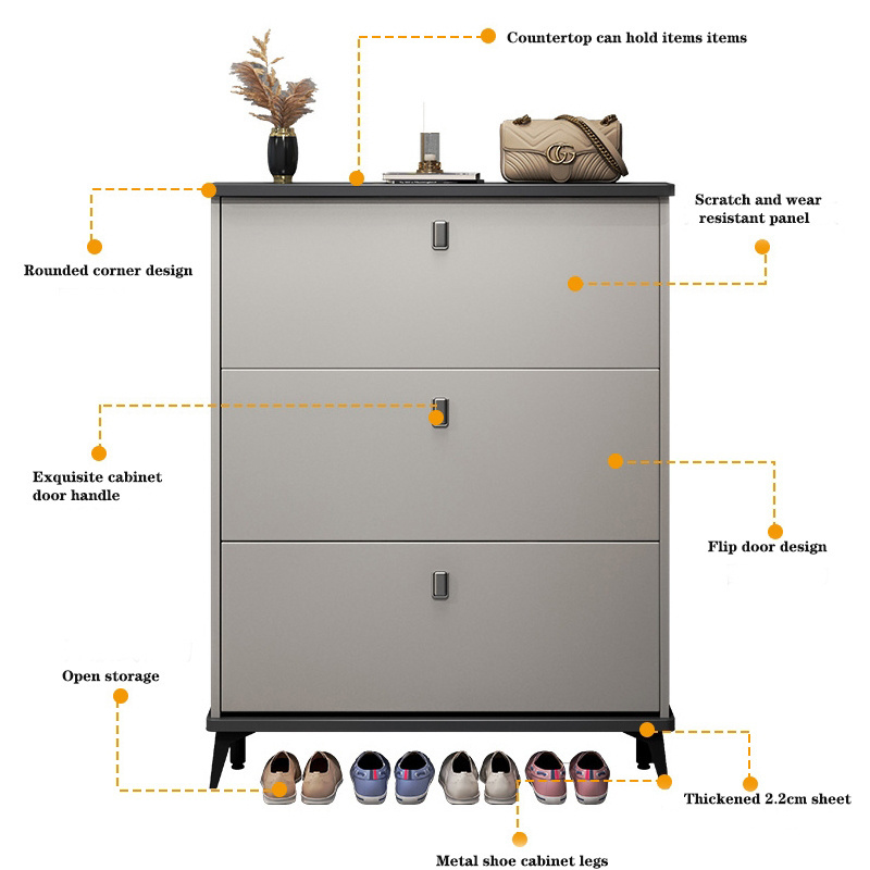 Big nordic living room shoe racks entrance hallway cabinet large capacity partition storage tipping shoe cabinet modern