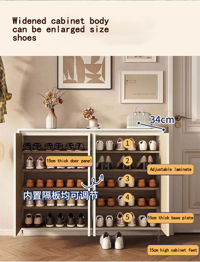 Economical lowest price wooden living room shoe storage cabinet Light luxury living room wooden shoe storage