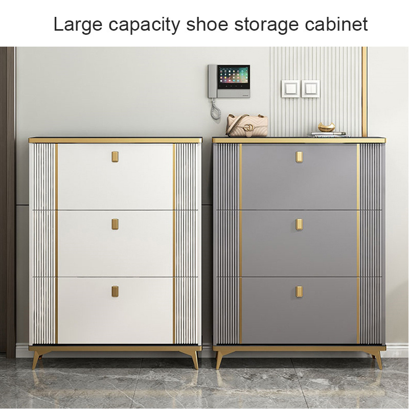 Living room furniture Shoe cabinet 3 Flip-Drawers wood shoe rack cabinet wooden modern for villa