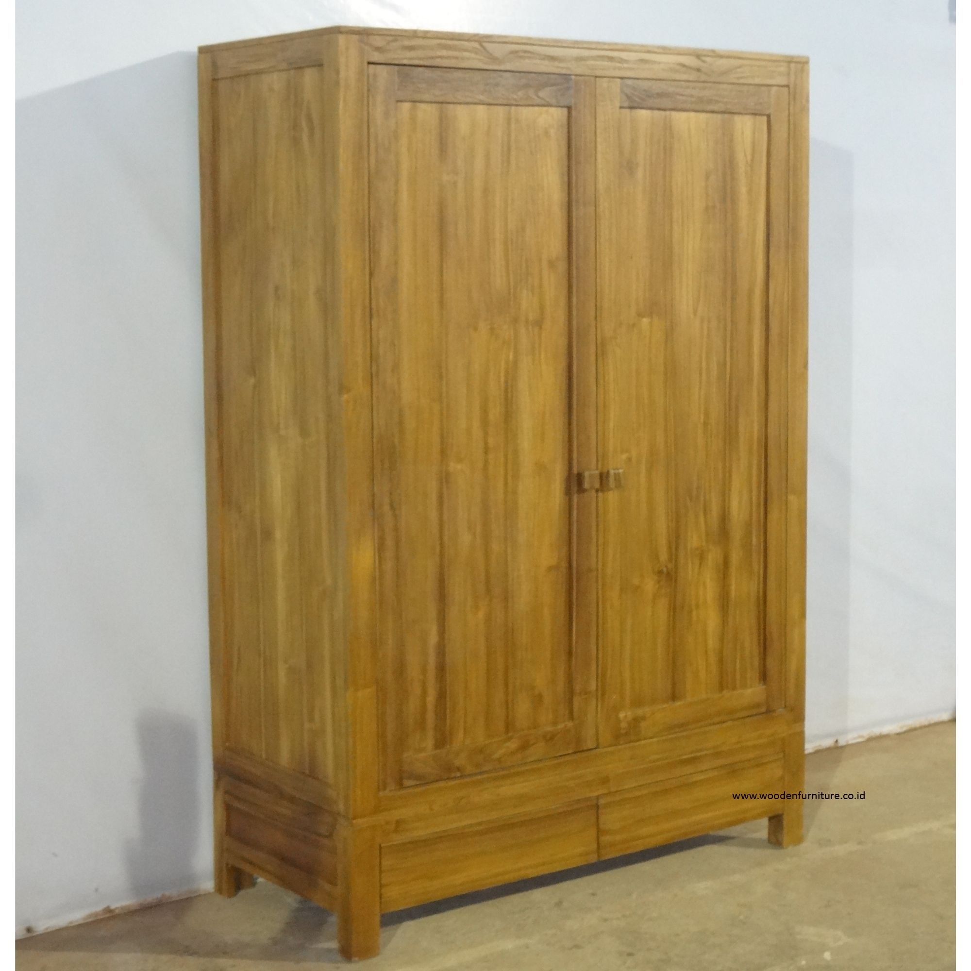 Teak Wood Wardrobe Rustic  Armoire Made From Indonesia Teak Wood to Furnish Modern Minimalist Home Furniture