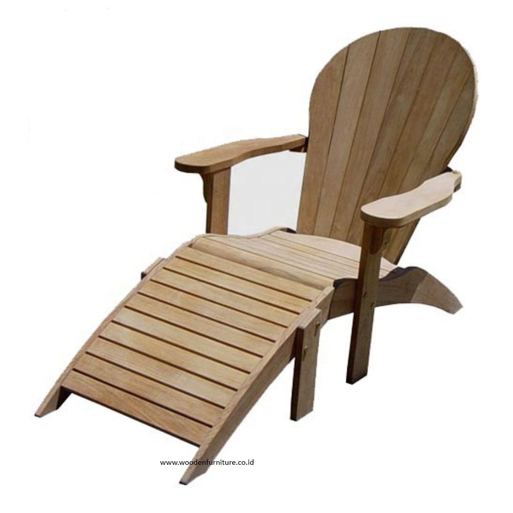 Adrion Deck Chair Teak Wood Sun Lounger Wooden Beach Chair Made in Indonesia For Outdoor Furniture