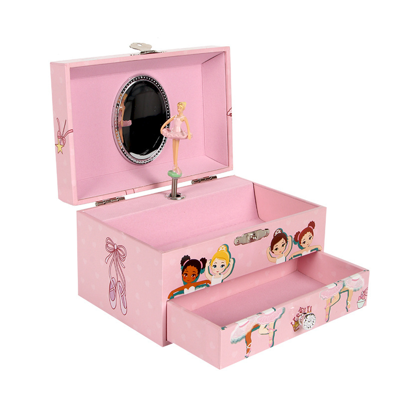 Ever Bright Wholesale 5 inch Custom Dancing Ballerina Music Box for Baby Girl Christmas Gift