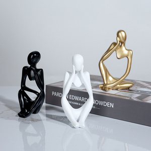 Ever Bright Mini Think About Resin Decoration Nordic Abstract Figure Crafts Light Luxury Home Decoration