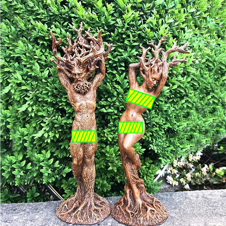 Wholesale Forest Goddess Statue Resin Decoration Garden Crafts Decoration Home Creative Statue Tree God Decorative Objects