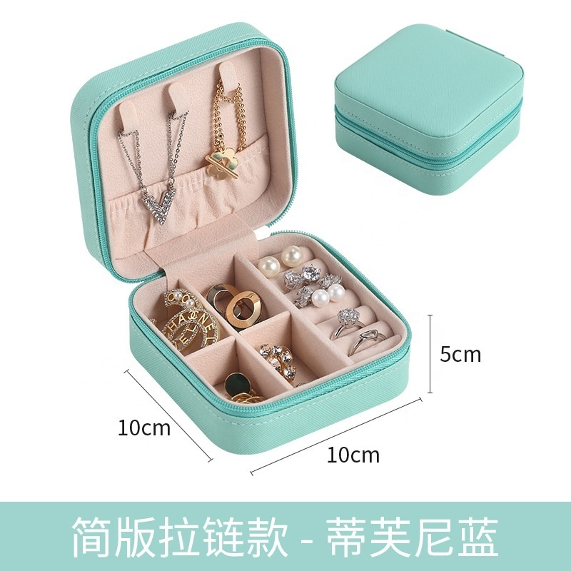 Ever Bright Wholesale Mini PU leather Jewel Case travel Hot sale jewelry box for  travelling