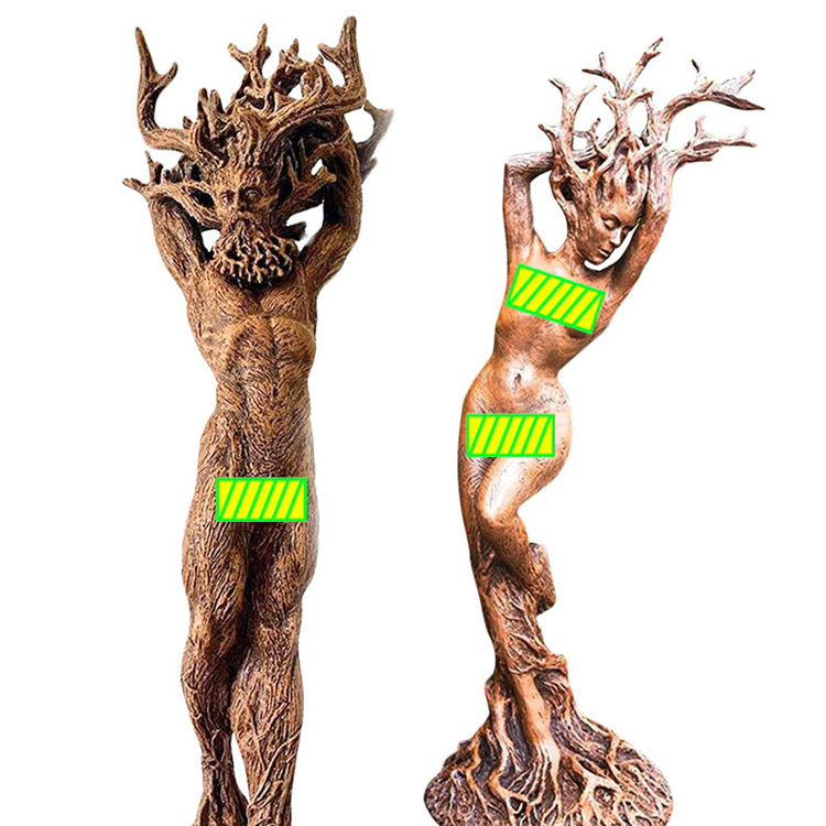 Wholesale Forest Goddess Statue Resin Decoration Garden Crafts Decoration Home Creative Statue Tree God Decorative Objects