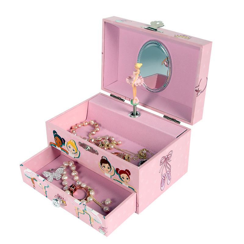 Ever Bright Wholesale 5 inch Custom Dancing Ballerina Music Box for Baby Girl Christmas Gift