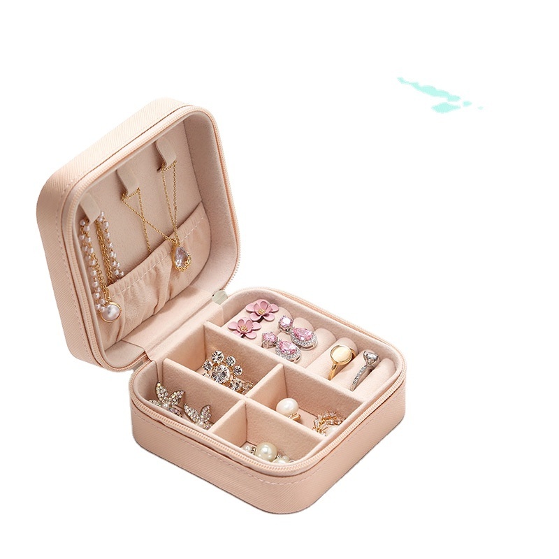 Ever Bright Wholesale Mini PU leather Jewel Case travel Hot sale jewelry box for  travelling