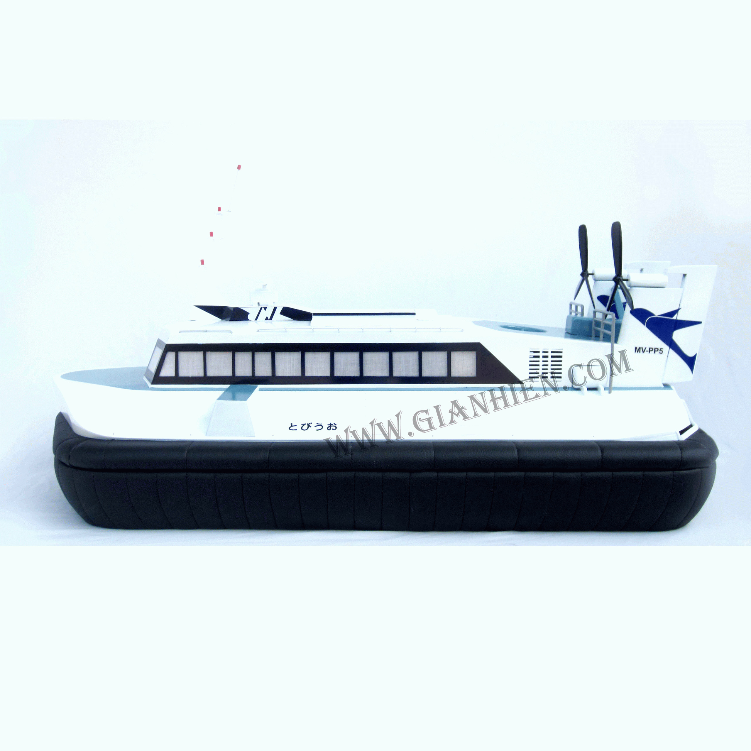 Gia Nhien Manufacturer Approve Custom Design Low MOQ Commercial Ships HOVERCRAFT WOODEN MODEL BOAT_ WOODEN HANDICRAFT