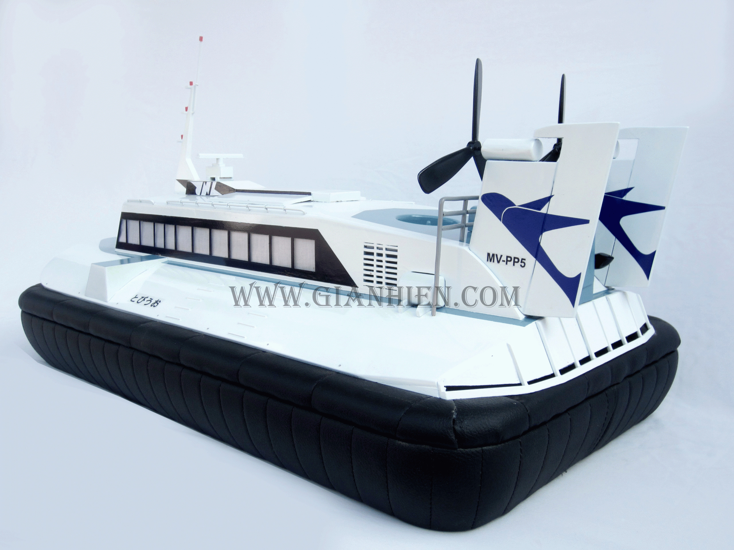 Gia Nhien Manufacturer Approve Custom Design Low MOQ Commercial Ships HOVERCRAFT WOODEN MODEL BOAT_ WOODEN HANDICRAFT