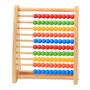 High Quality Rainbow Soroban Abacus Frame Counting Beads Frame Classic Wooden Educational Counting Toy With 100 Beads Kid Toy