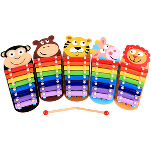 Hot Sale  Musical Instrument Xylophone Animal WW-189 Wooden Hand-Knock Piano Toys for kids