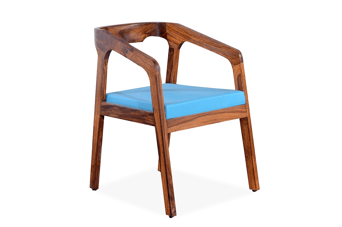 Teak Wood Wooden Chair With Cushion Modern Cheap Factory Price used for restaurant Chairs Light Brown Color Restaurant Chair