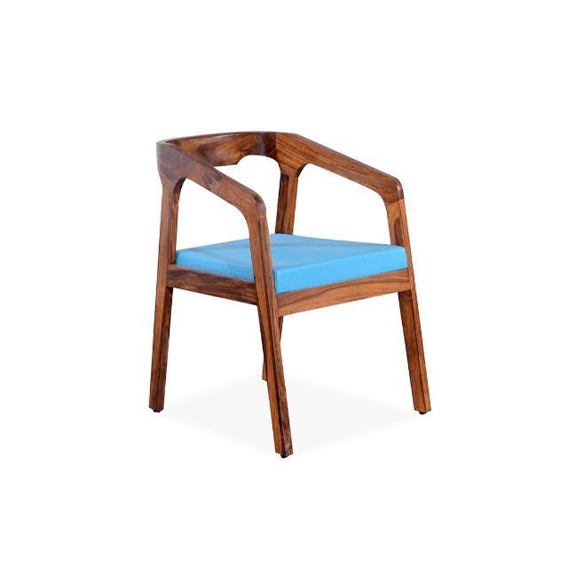 Teak Wood Wooden Chair With Cushion Modern Cheap Factory Price used for restaurant Chairs Light Brown Color Restaurant Chair