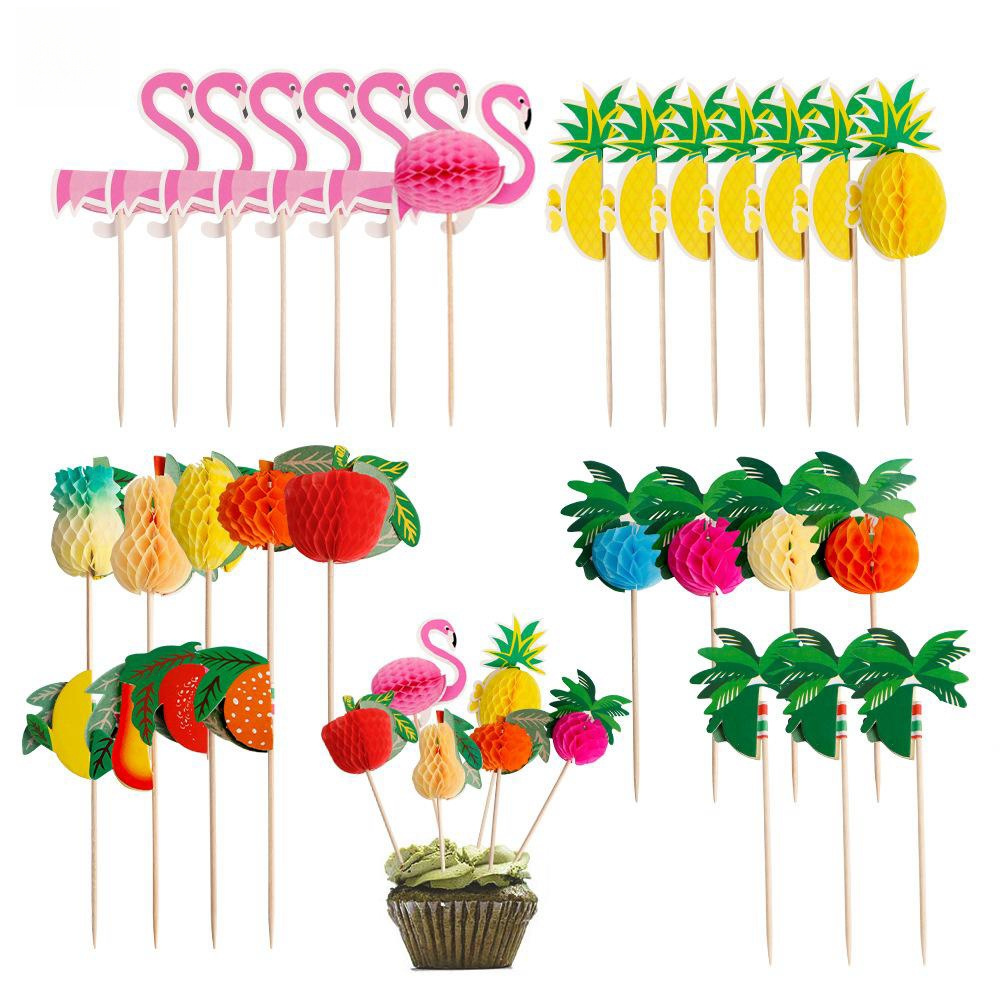 Mini drinks cocktail cake decoration disposable  wooden toothpicks with umbrella