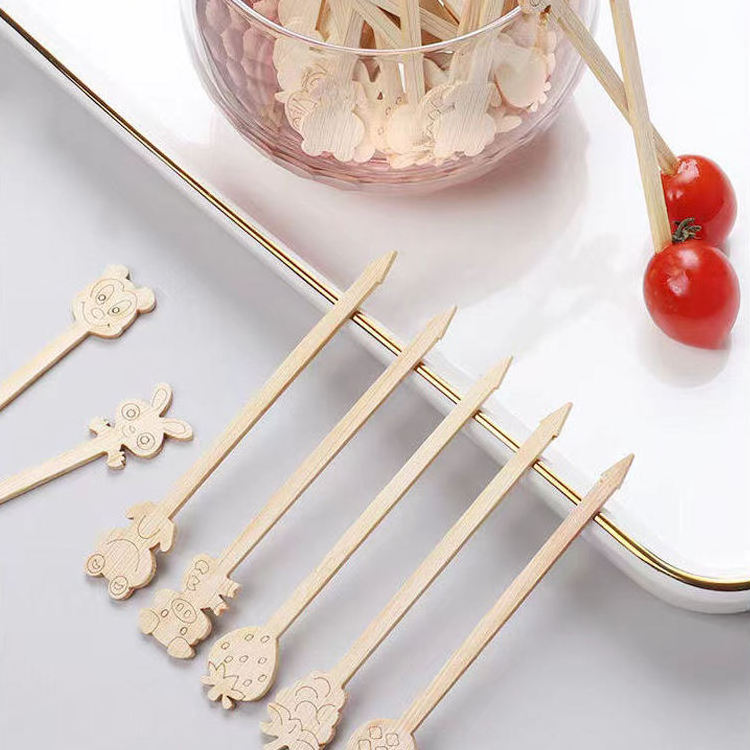 High Quality Biodegradable Bamboo Wood Fruit Fork