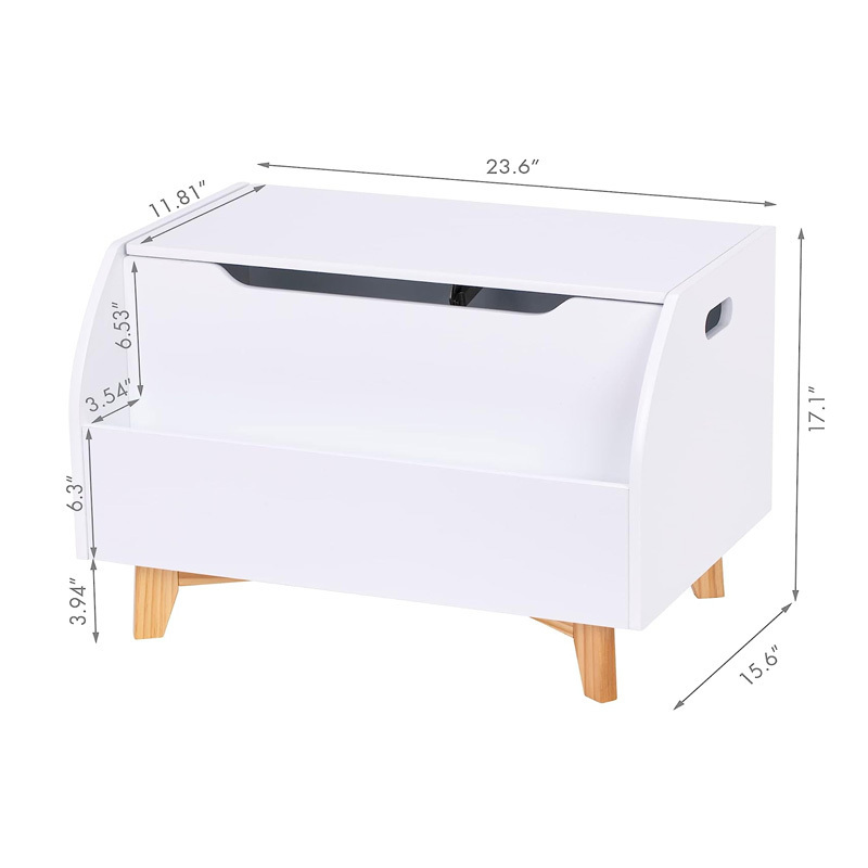 WOODWORKERART Kids Toy Storage Bench Children Toy Box with Front Book Storage Area Wooden Toy Chest