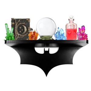 Spooky Home Decor Gifts Floating Shelf with Hooks Wall Shelves for Bedroom Wall Hanging Shelve Apartment Room Gothic Shelf Decor