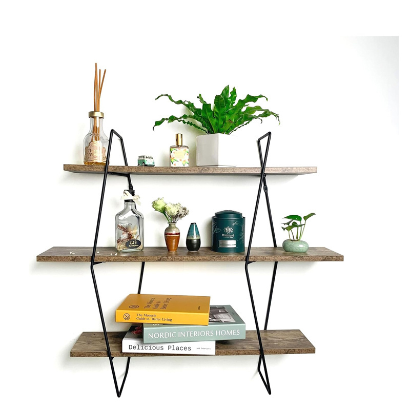 Floating Shelf Wall Mounted for Home Wall Display Bookshelf Storage Rack for Organization 3 Tiered Wall Shelf